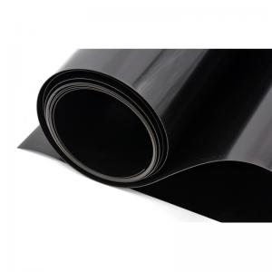 Feuille de plastique mince de PVC souple à haute brillance de 0,15 mm, noir