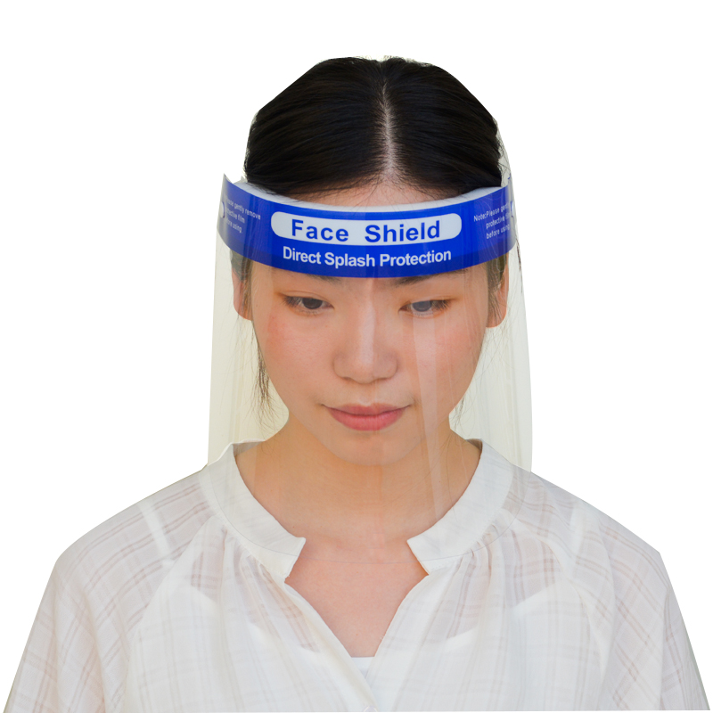 Bouclier facial protecteur en plastique anti-poussière anti-éclaboussures pour adulte clair personnalisé