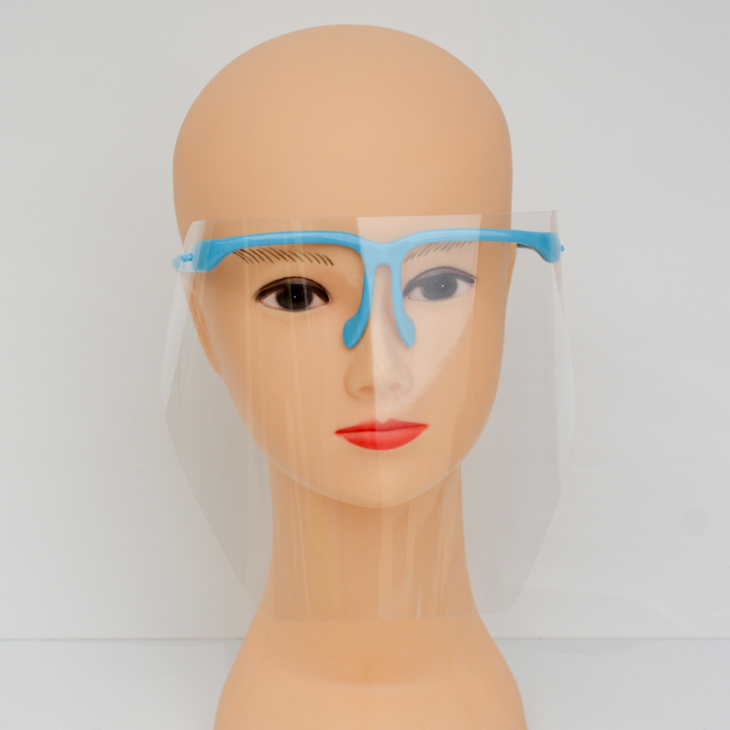 Bouclier facial transparent protecteur jetable de protection faciale d'huile anti-huile avec des lunettes