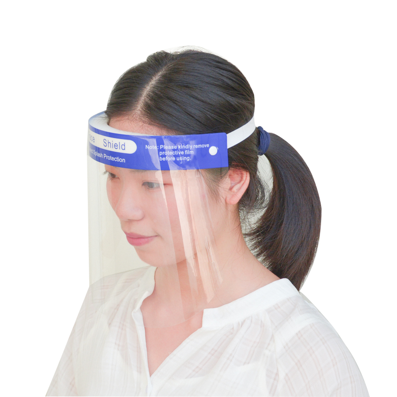 Bandeau en plastique transparent de bouclier facial de visière faciale complète réutilisable de logo fait sur commande avec l'éponge