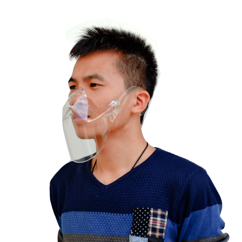 Bouclier buccal Visible en plastique Anti-buée Respirant Sécurité Bouclier de protection Bouche transparente Bouche et nez